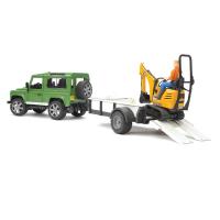 Внедорожник Land Rover Defender c прицепом и экскаватором 8010 CTS Bruder 02-593 Внедорожник Land Rover Defender c прицепом и экскаватором 8010 CTS Bruder 02-593