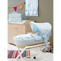 - Hpa Moses Basket Quilt Kikirikoo Blue 1784