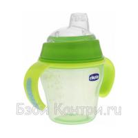 Детская чашка-поильник 12м+ зеленый пласт Chicco 06824.50