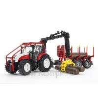 Трактор Steyr CVT 6230 лесной с манипулятором и прицепом с брёвнами Bruder 03-093 Трактор Steyr CVT 6230 лесной с манипулятором и прицепом с брёвнами Bruder 03-093